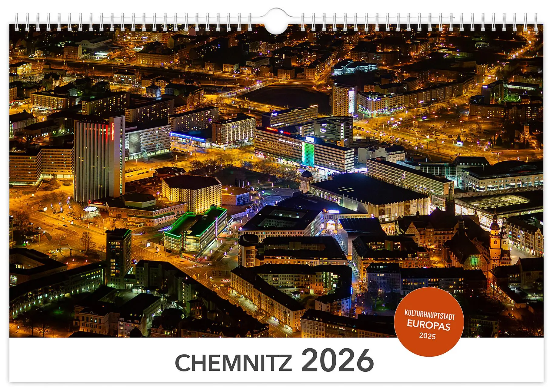 Cover: 9783910680340 | Kalender Chemnitz 2026 | 45 x 30 cm weißes Kalendarium | Schubert