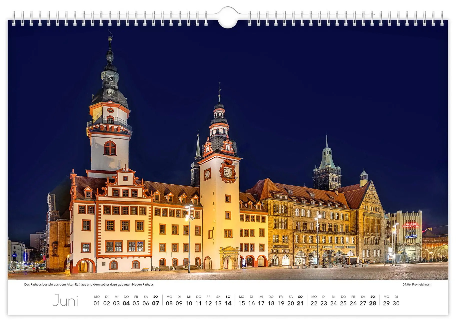 Bild: 9783910680340 | Kalender Chemnitz 2026 | 45 x 30 cm weißes Kalendarium | Schubert