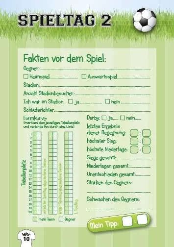Bild: 9783961310340 | Fußballtagebuch | Mein Tagebuch meines Lieblingsvereins | Taschenbuch