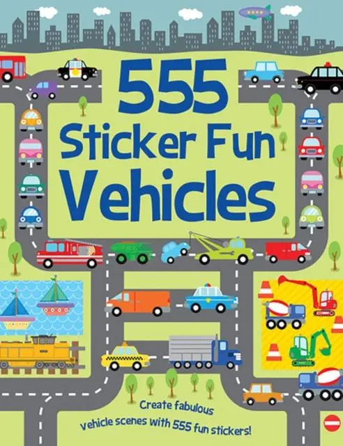 Cover: 9781789580440 | 555 Sticker Fun - Vehicles Activity Book | Susan Mayes | Taschenbuch