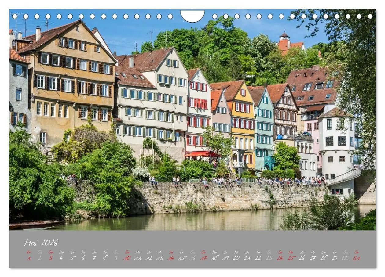 Bild: 9783516030440 | Zwölf Monate in Tübingen (Wandkalender 2026 DIN A4 quer), CALVENDO...