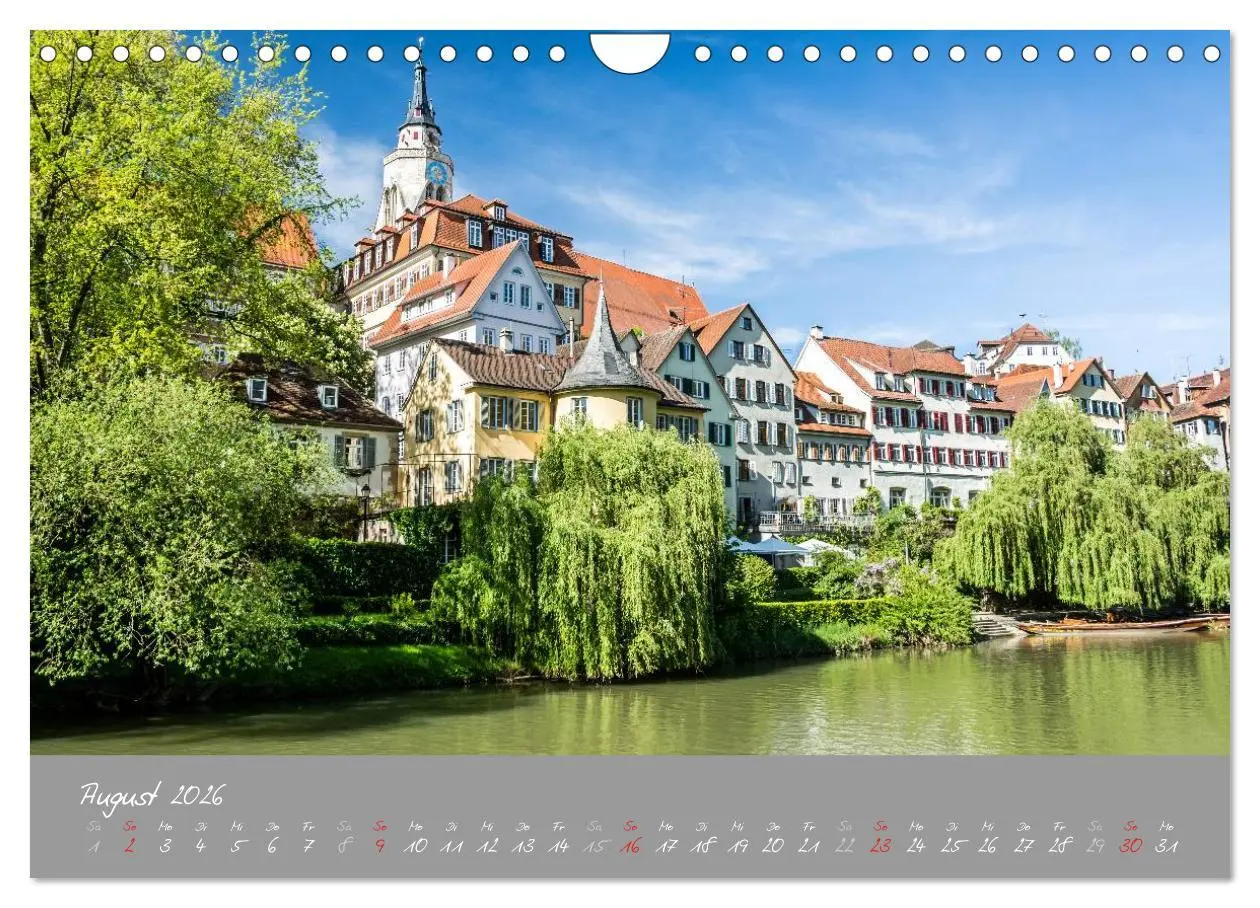 Bild: 9783516030440 | Zwölf Monate in Tübingen (Wandkalender 2026 DIN A4 quer), CALVENDO...