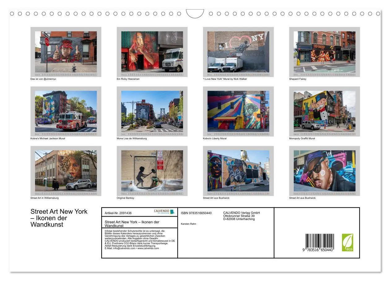 Bild: 9783516650440 | Street Art New York - Ikonen der Wandkunst (Wandkalender 2026 DIN...