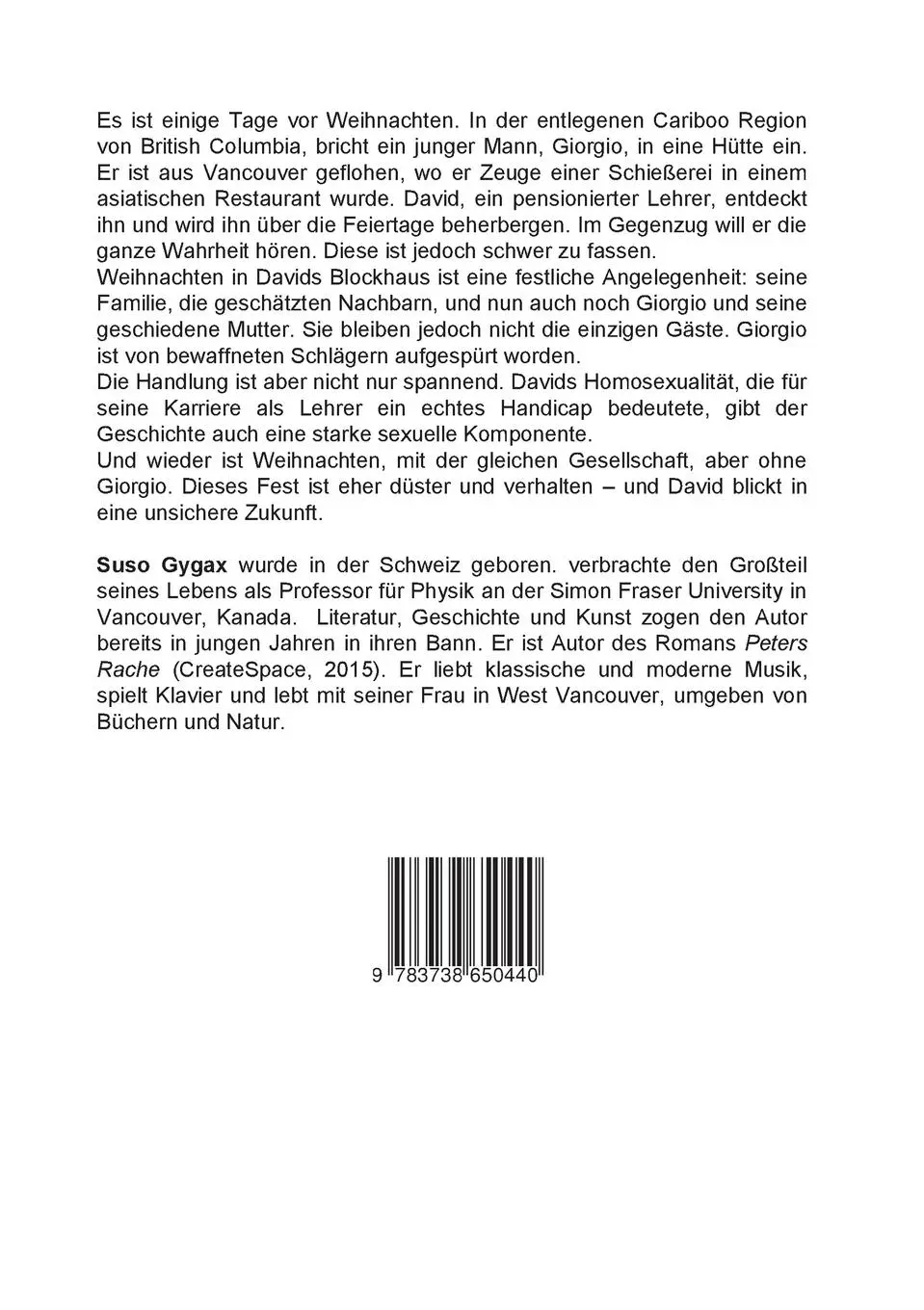 Rückseite: 9783738650440 | Weihnachten im Cariboo zweimal | Suso Gygax | Taschenbuch | 256 S.