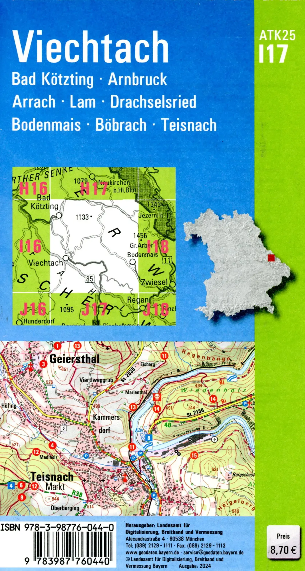 Bild: 9783987760440 | ATK25-I17 Viechtach (Amtliche Topographische Karte 1:25000) | Deutsch