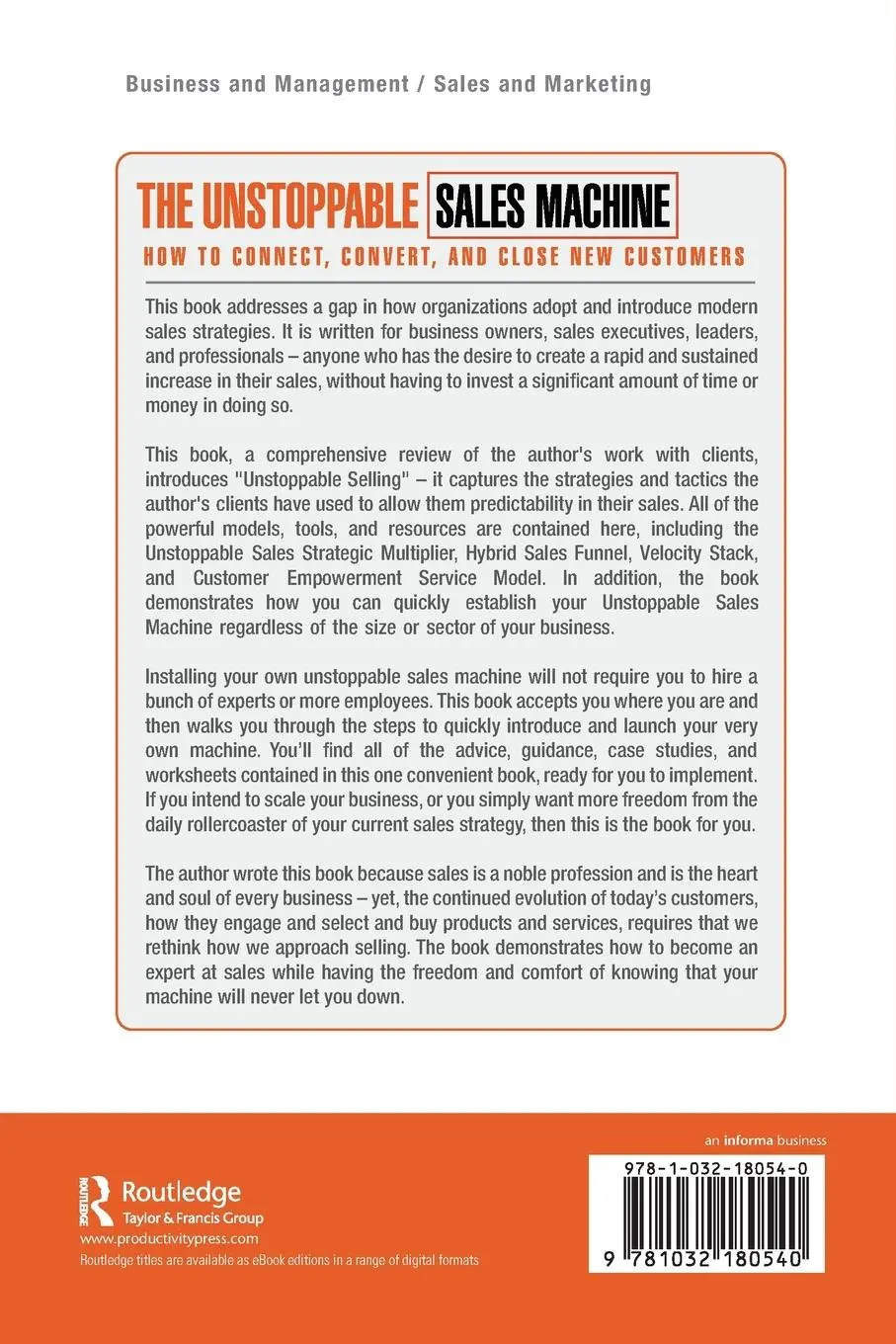Rückseite: 9781032180540 | The Unstoppable Sales Machine | Shawn Casemore | Taschenbuch | 2022