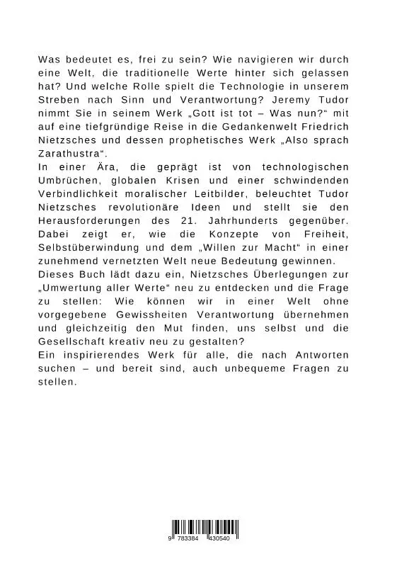 Rückseite: 9783384430540 | Gott ist tot ¿ Was nun? | Jeremy Tudor | Buch | 244 S. | Deutsch