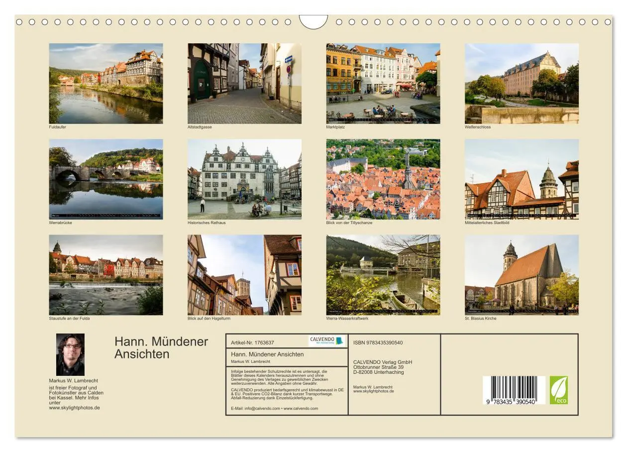 Bild: 9783435390540 | Hann. Mündener Ansichten (Wandkalender 2025 DIN A3 quer), CALVENDO...