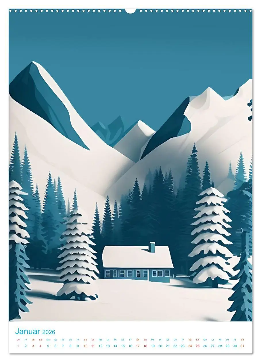 Bild: 9783516330540 | Südtirol - Old School Poster Style (Wandkalender 2026 DIN A2 hoch),...