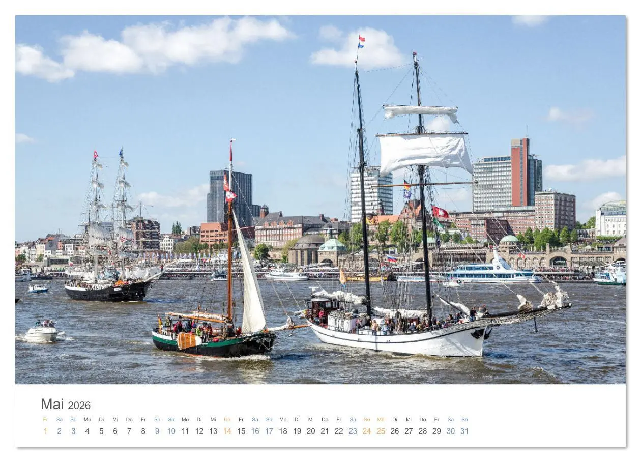 Bild: 9783516640540 | Die Elbmetropole Hamburg (Wandkalender 2026 DIN A2 quer), CALVENDO...
