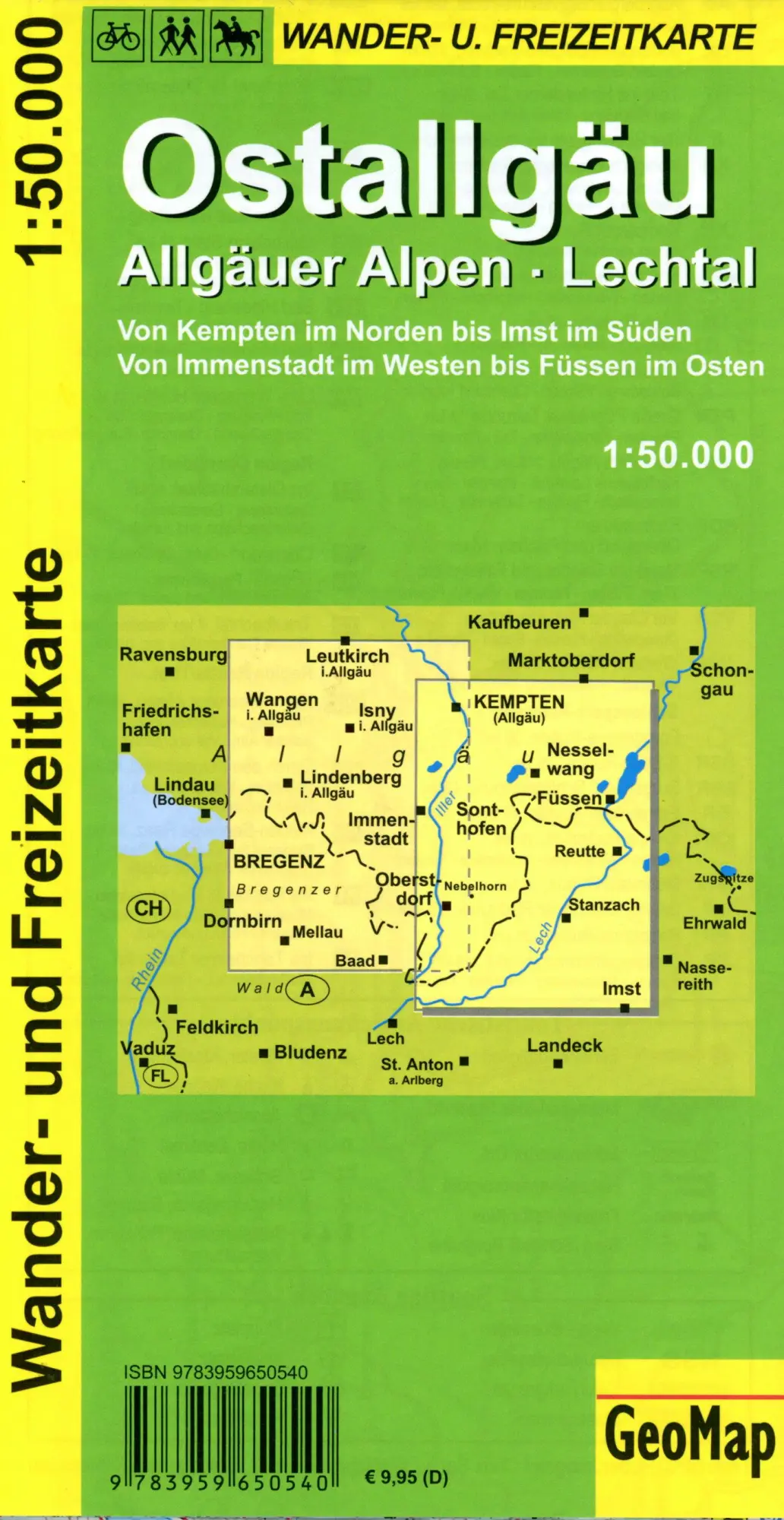 Bild: 9783959650540 | Ostallgäu, Allgäuer Alpen, Lechtal Wander- und Freizeitkarte | Geo Map