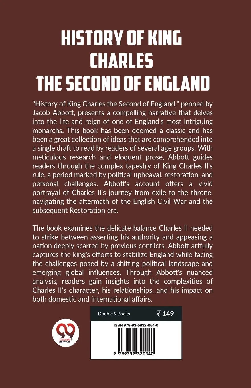 Rückseite: 9789359320540 | History of King Charles the Second of England | Jacob Abbott | Buch