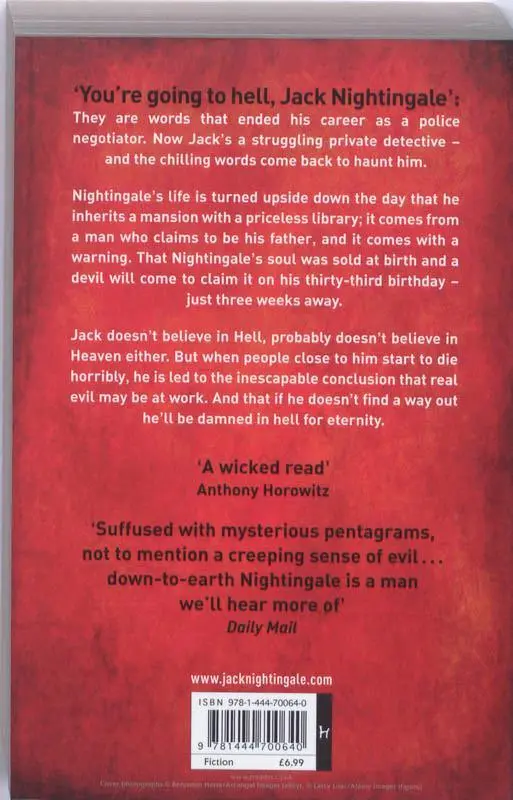 Rückseite: 9781444700640 | Nightfall | The 1st Jack Nightingale Supernatural Thriller | Leather