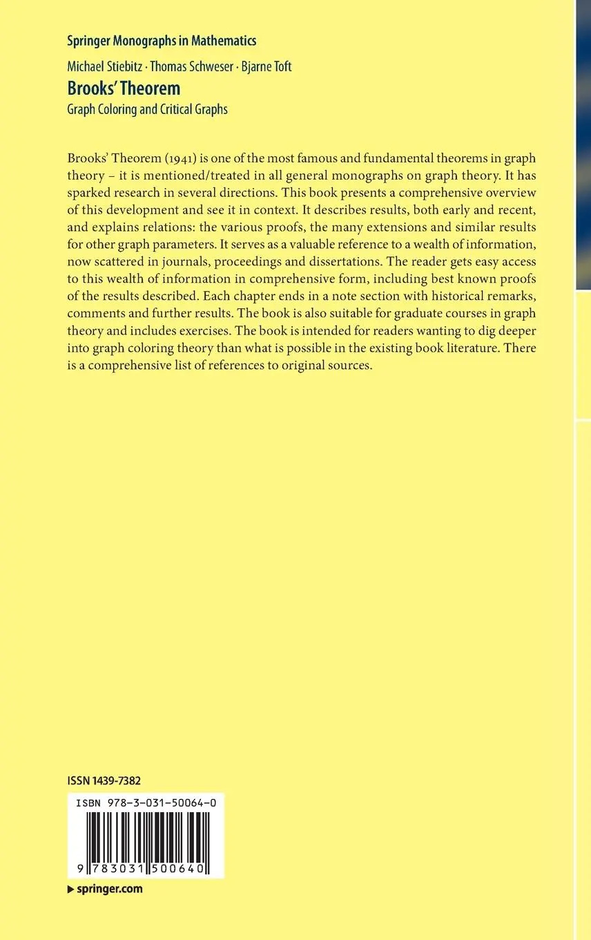 Rückseite: 9783031500640 | Brooks' Theorem | Graph Coloring and Critical Graphs | Buch | xiv