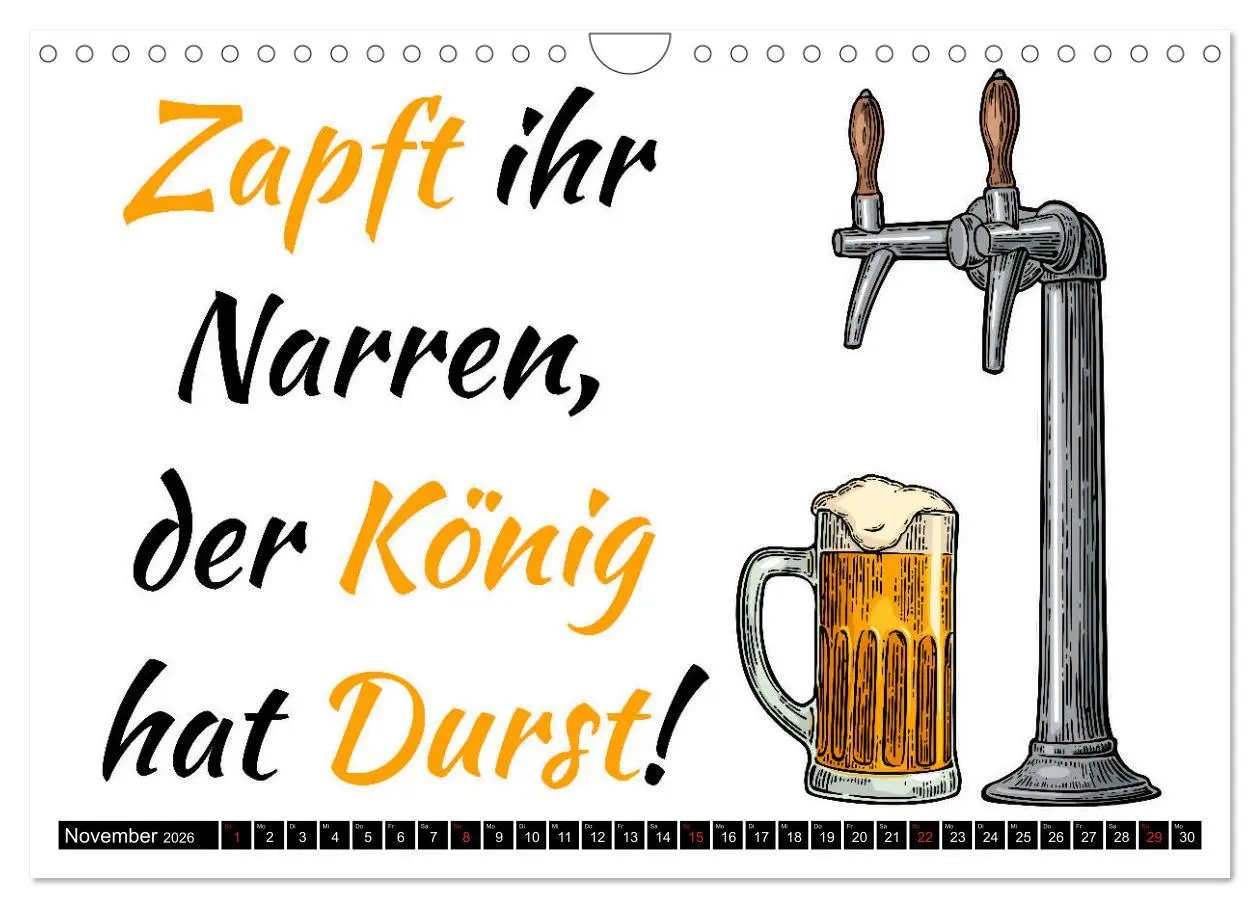 Bild: 9783457780640 | Bier - Lustige Sprüche und Grafiken (Wandkalender 2026 DIN A4...