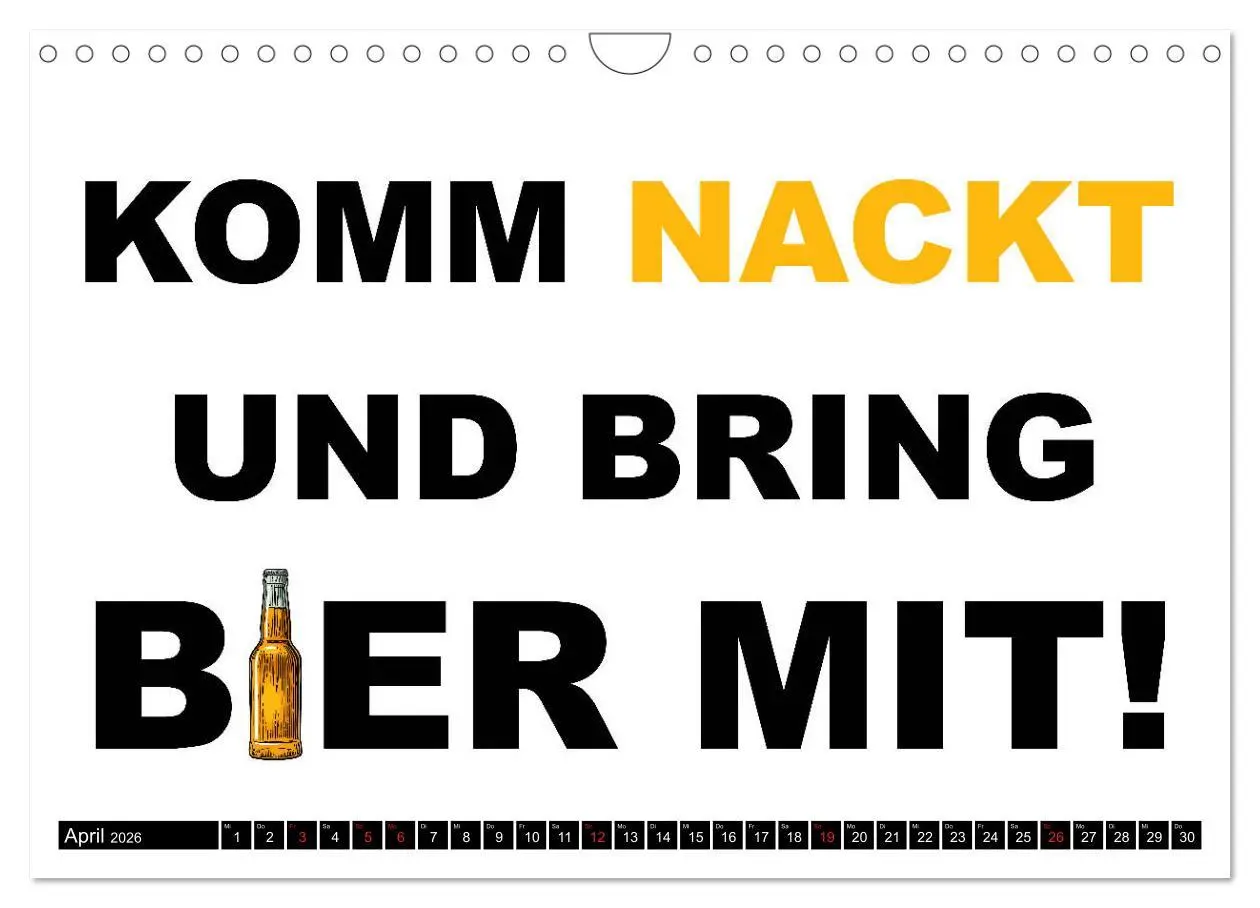 Bild: 9783457780640 | Bier - Lustige Sprüche und Grafiken (Wandkalender 2026 DIN A4...