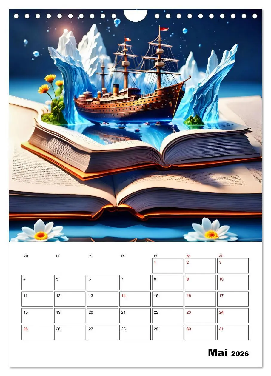 Bild: 9783516250640 | Magische surreale Buchwelten (Wandkalender 2026 DIN A4 hoch),...