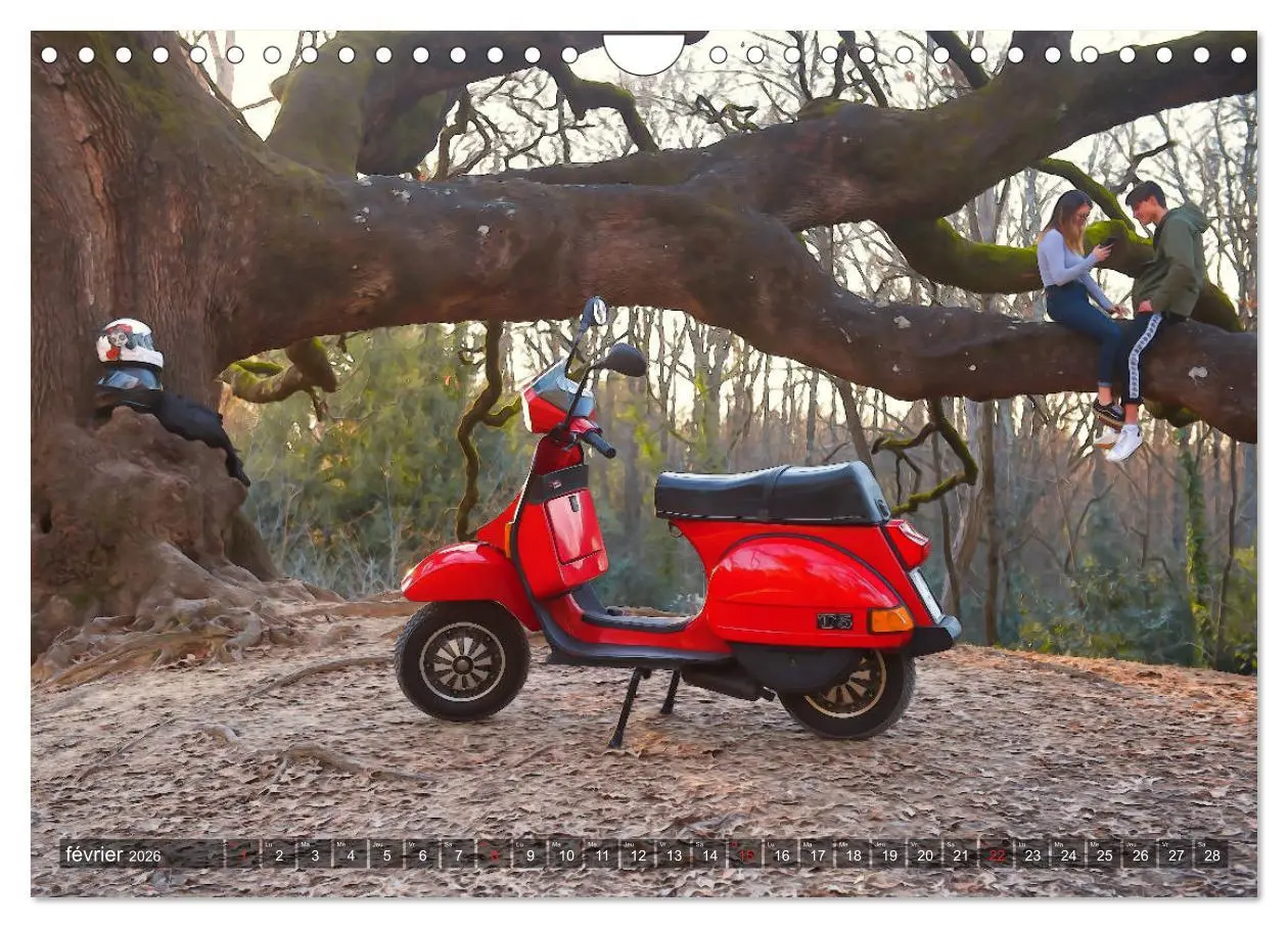 Bild: 9783516560640 | La Vespa en Cartoon (Calendrier mural 2026 DIN A4 vertical),...