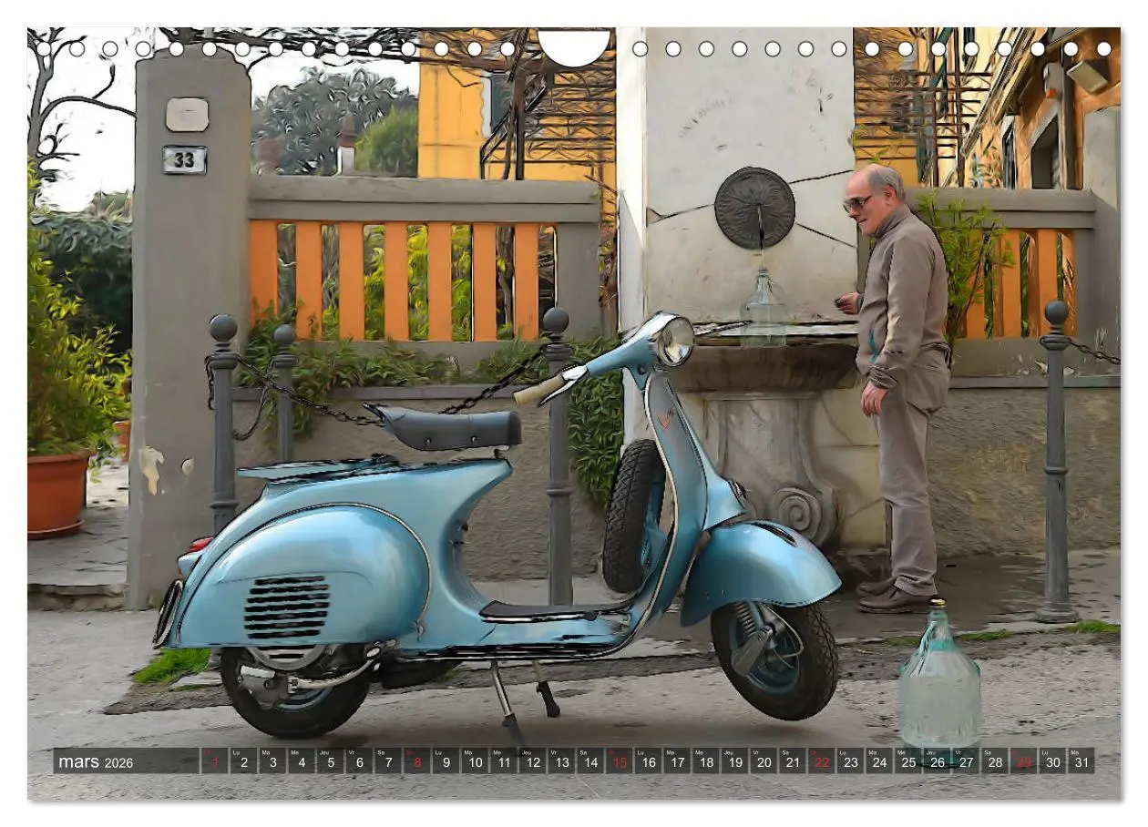 Bild: 9783516560640 | La Vespa en Cartoon (Calendrier mural 2026 DIN A4 vertical),...