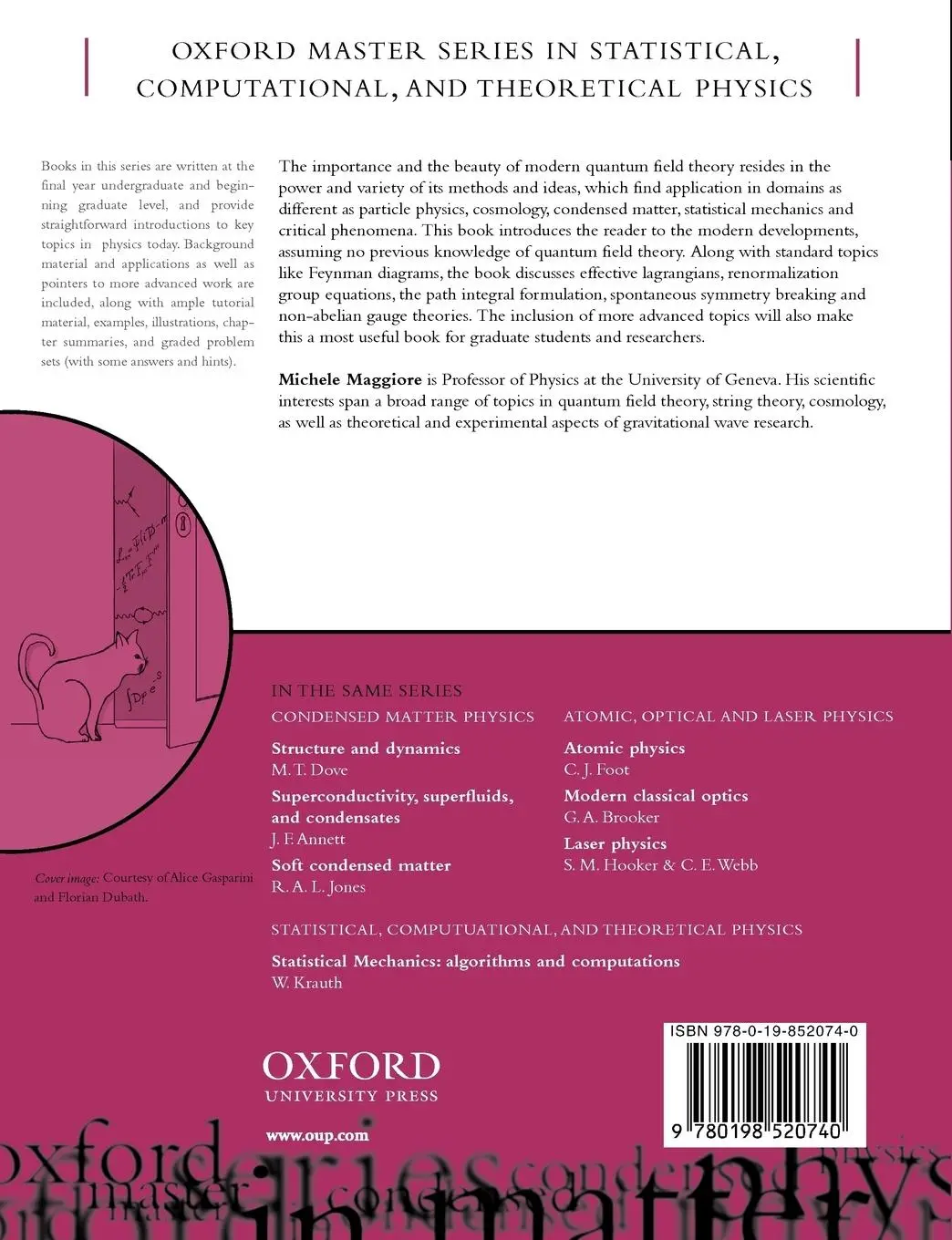 Rückseite: 9780198520740 | A Modern Introduction to Quantum Field Theory | Michele Maggiore