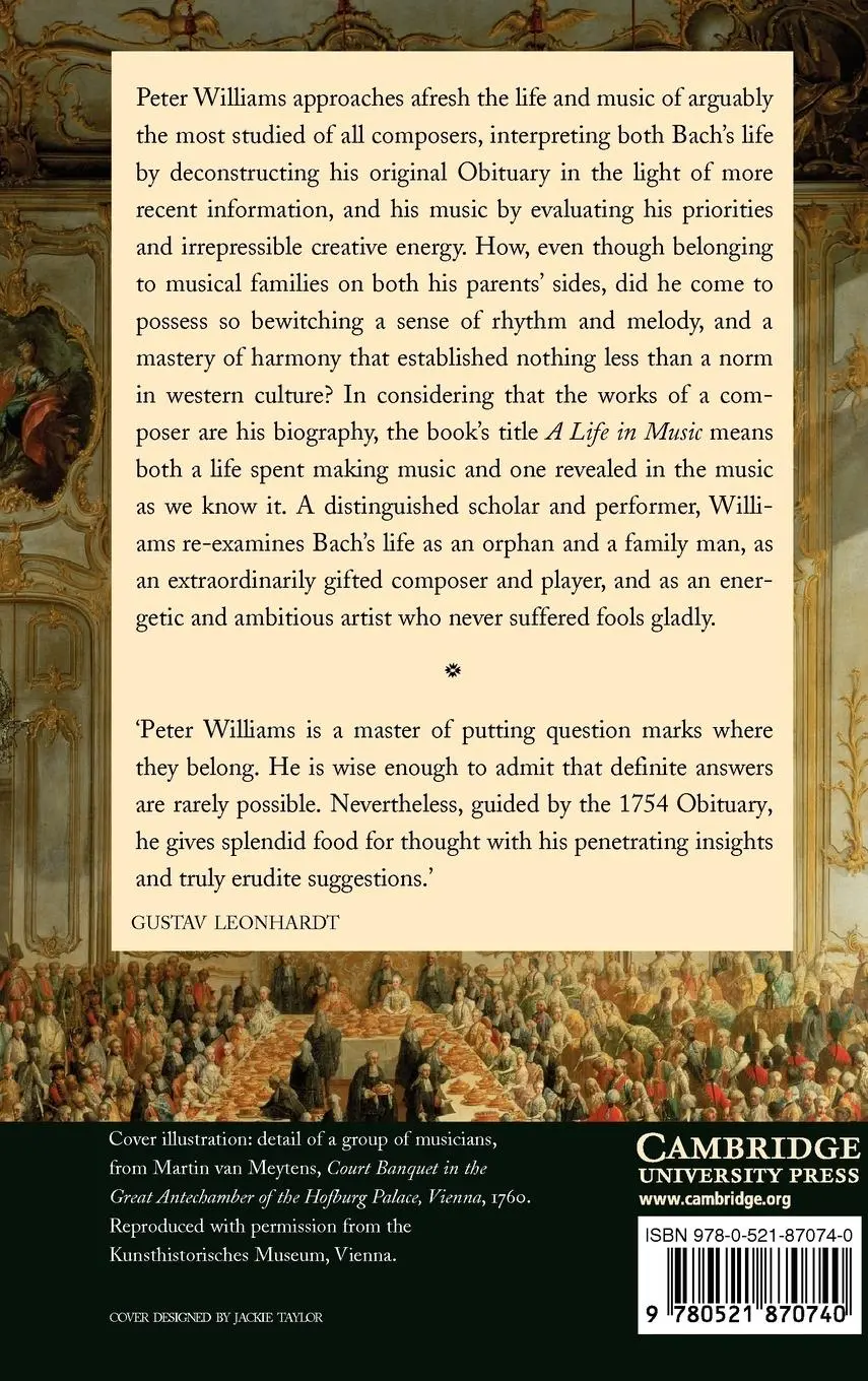 Rückseite: 9780521870740 | J.S. Bach | Peter Williams | Buch | Englisch | 2011