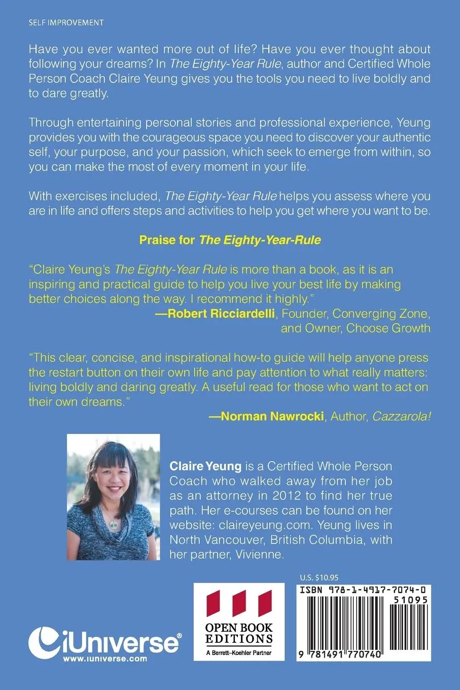 Rückseite: 9781491770740 | The Eighty-Year Rule | Claire Yeung | Taschenbuch | Englisch | 2015