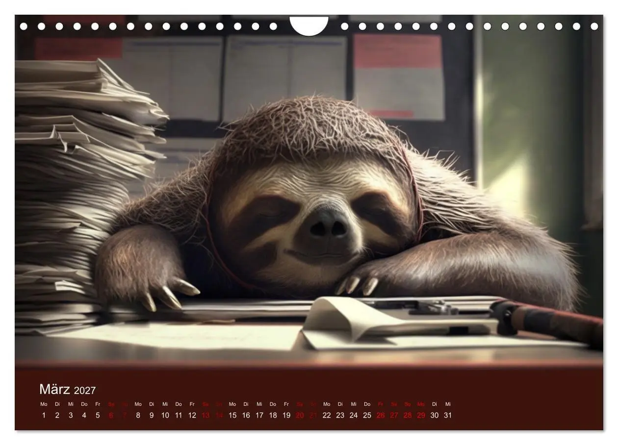 Bild: 9783569330740 | Der Kalender für echte Faultiere (Wandkalender 2027 DIN A4 quer),...