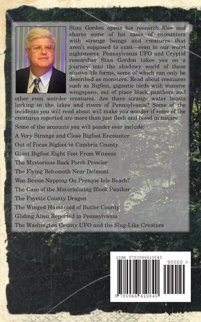 Rückseite: 9780966610840 | Astonishing Encounters | Pennsylvania's Unknown Creatures, Casebook 3