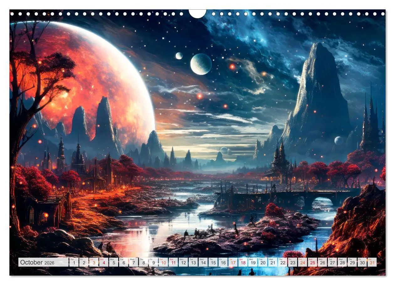 Bild: 9783516540840 | SCIENCE FICTION Life on distant planets (Wall Calendar 2026 DIN A3...