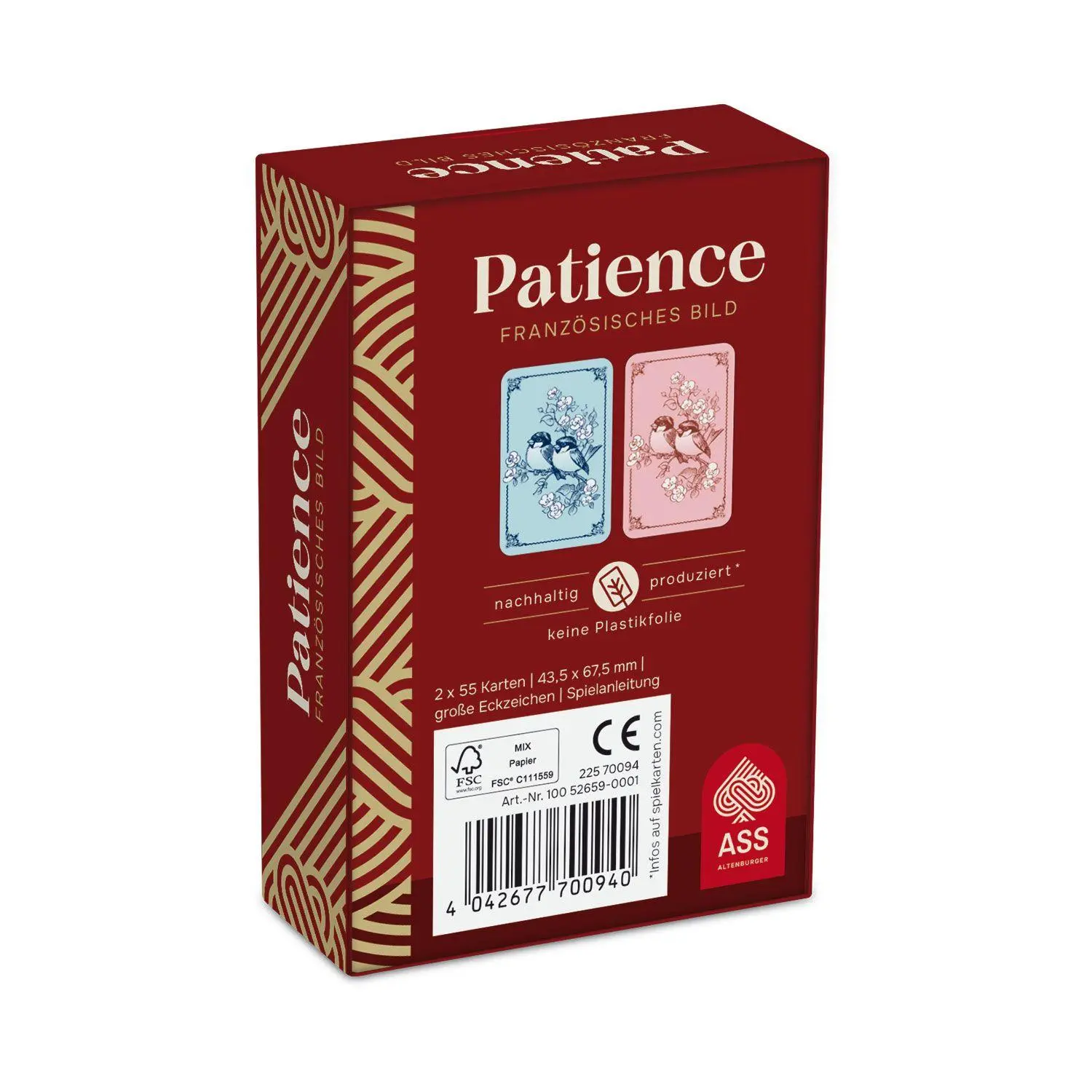 Bild: 4042677700940 | Patience, große Eckzeichen | ASS - Spielkartenfabrik Altenburg GmbH