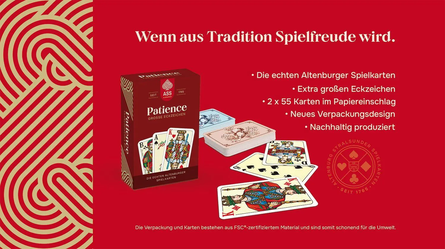Bild: 4042677700940 | Patience, große Eckzeichen | ASS - Spielkartenfabrik Altenburg GmbH