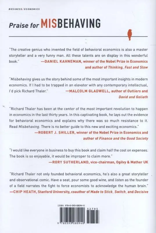 Rückseite: 9780393080940 | Misbehaving | The Making of Behavioral Economics | Richard H Thaler