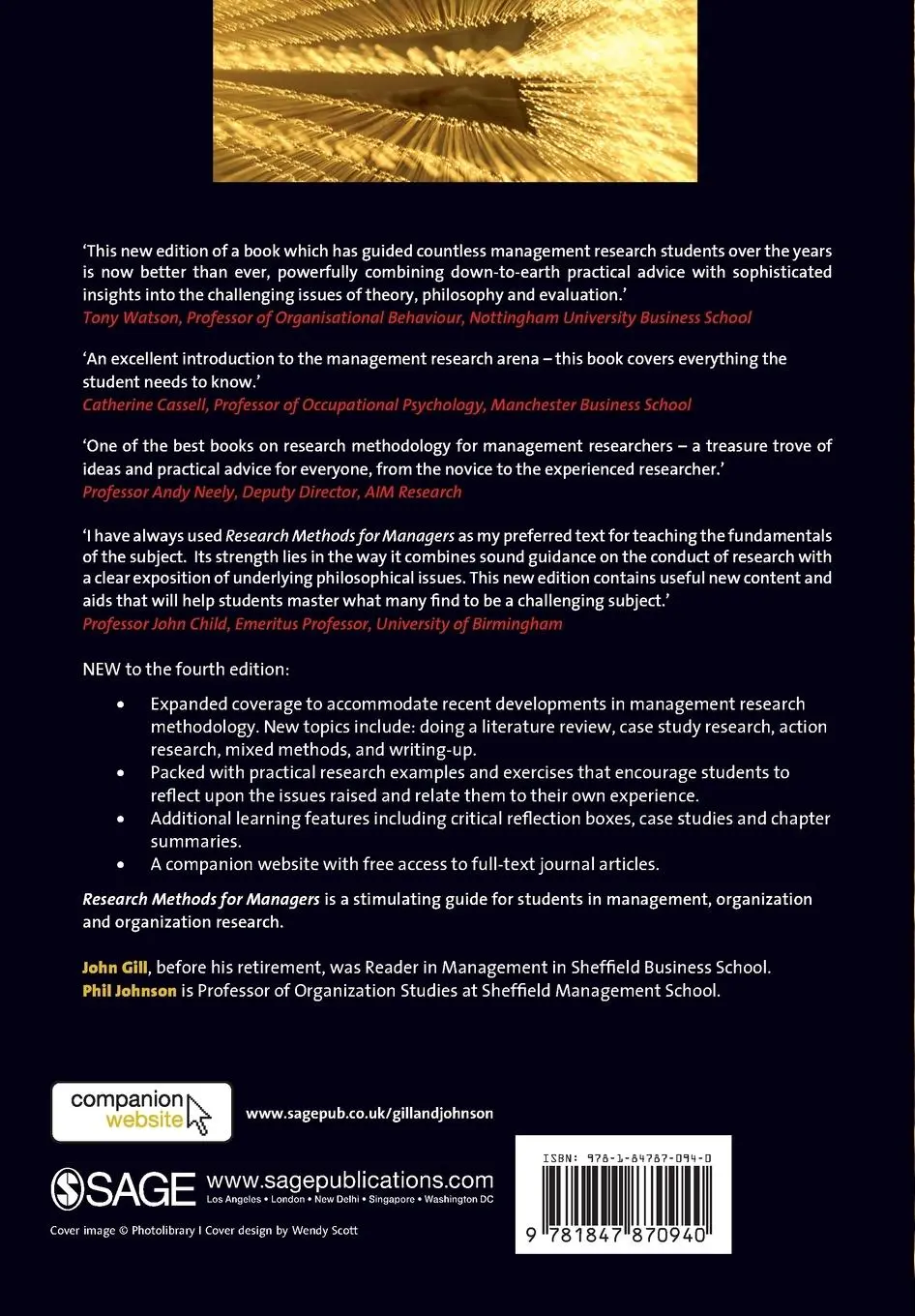 Rückseite: 9781847870940 | Research Methods for Managers | John Gill (u. a.) | Taschenbuch | 2010