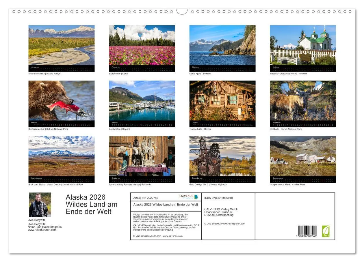Bild: 9783516080940 | Alaska 2026 Wildes Land am Ende der Welt (Wandkalender 2026 DIN A2...