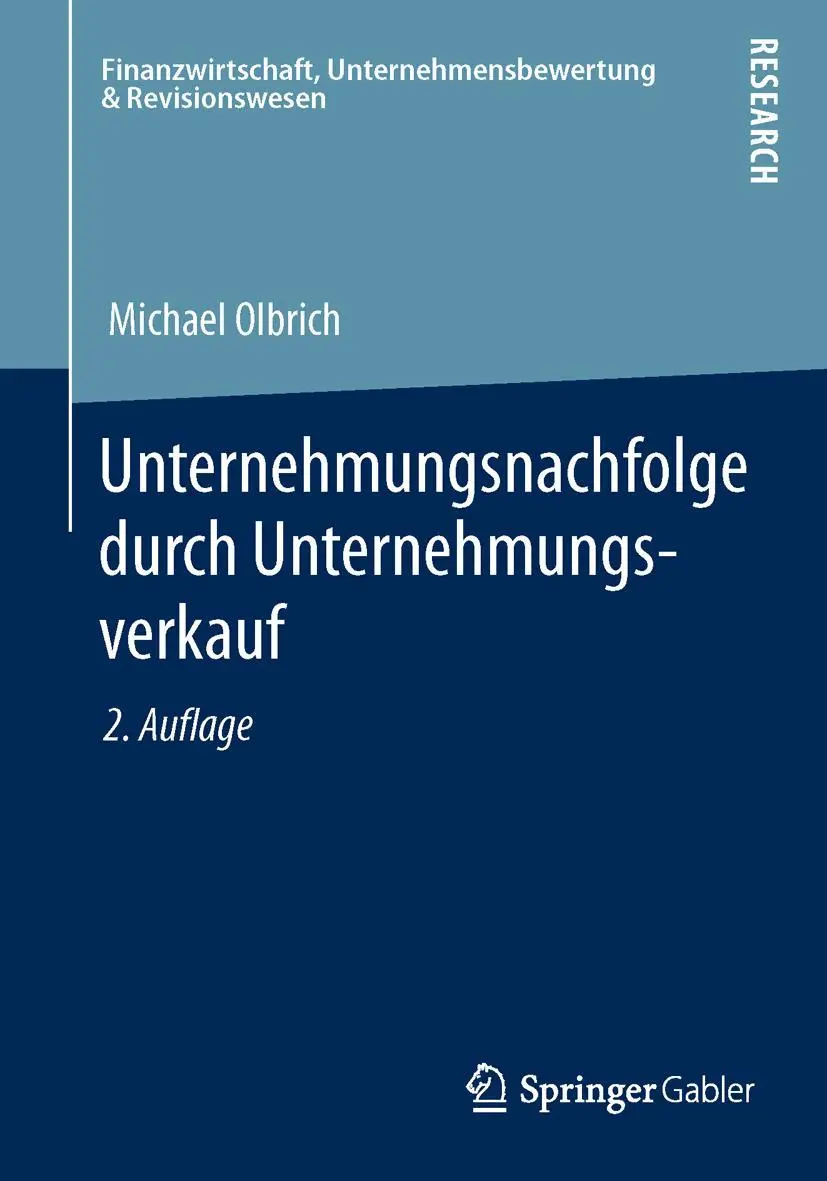 Cover: 9783834940940 | Unternehmungsnachfolge durch Unternehmungsverkauf | Michael Olbrich
