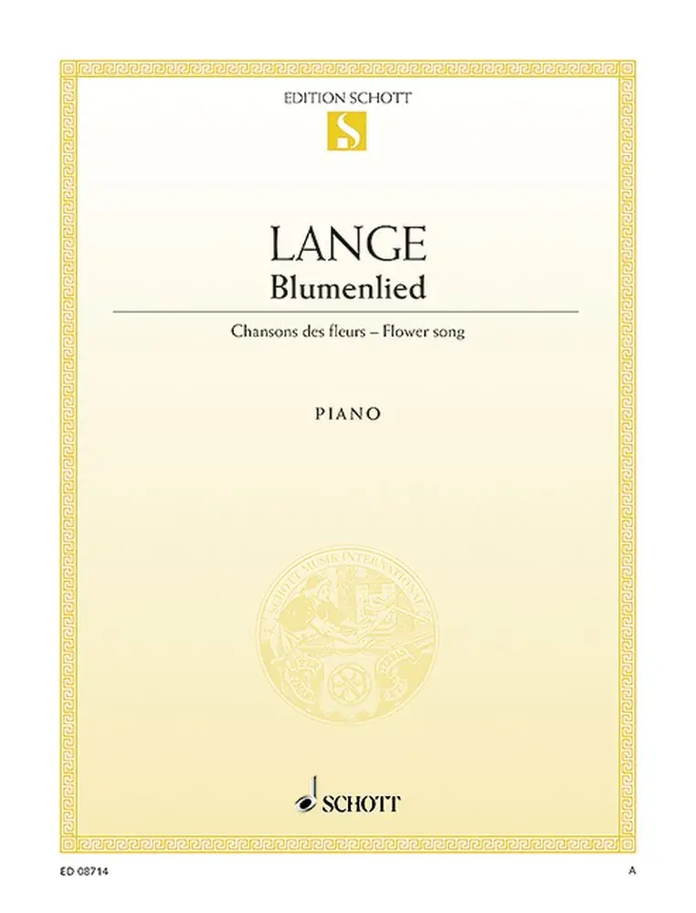 Cover: 9790001090940 | Blumenlied Opus 39 | Gustav Lange | Buch | Schott Music