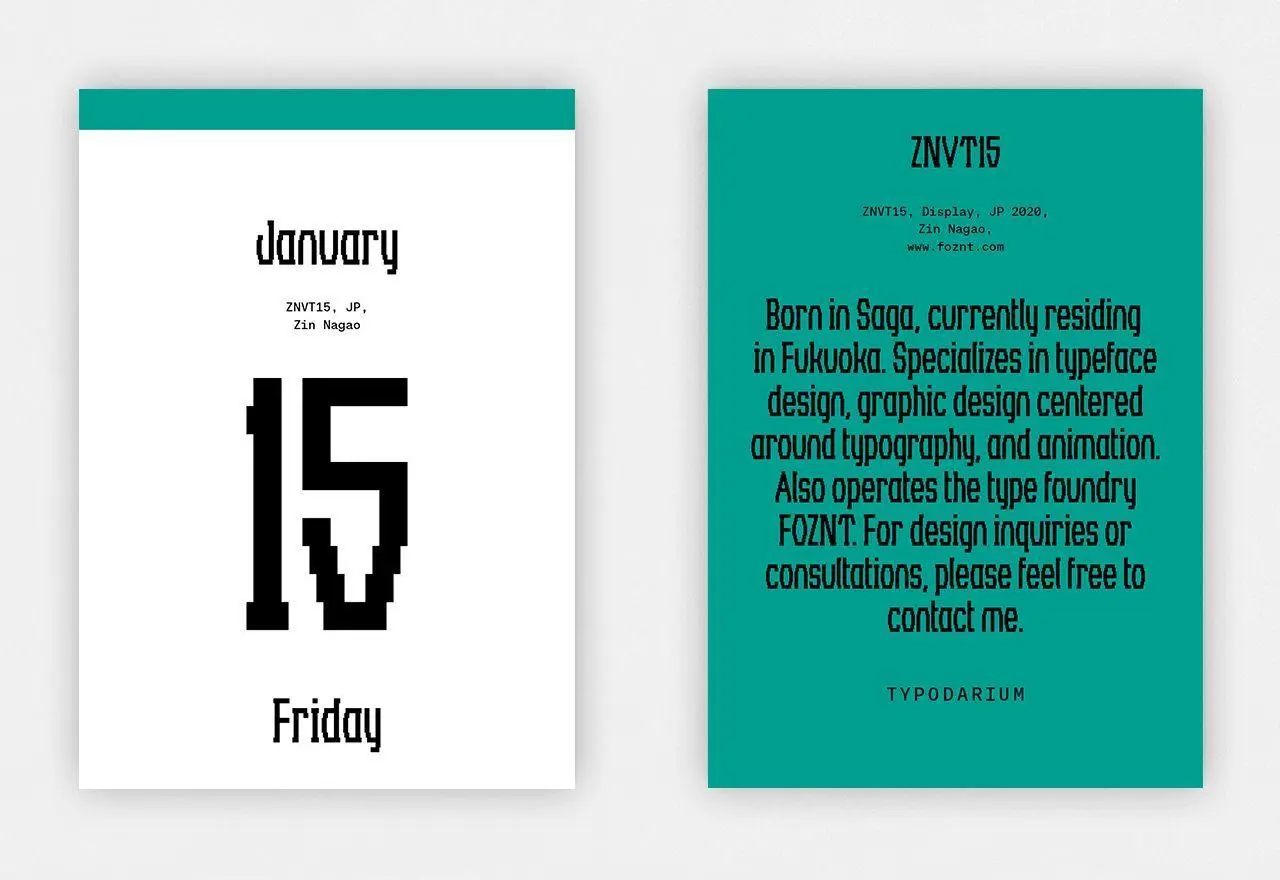 Bild: 4260172811040 | Typodarium 2027 | A 365 Day Type Calendar | Raban Ruddigkeit (u. a.)