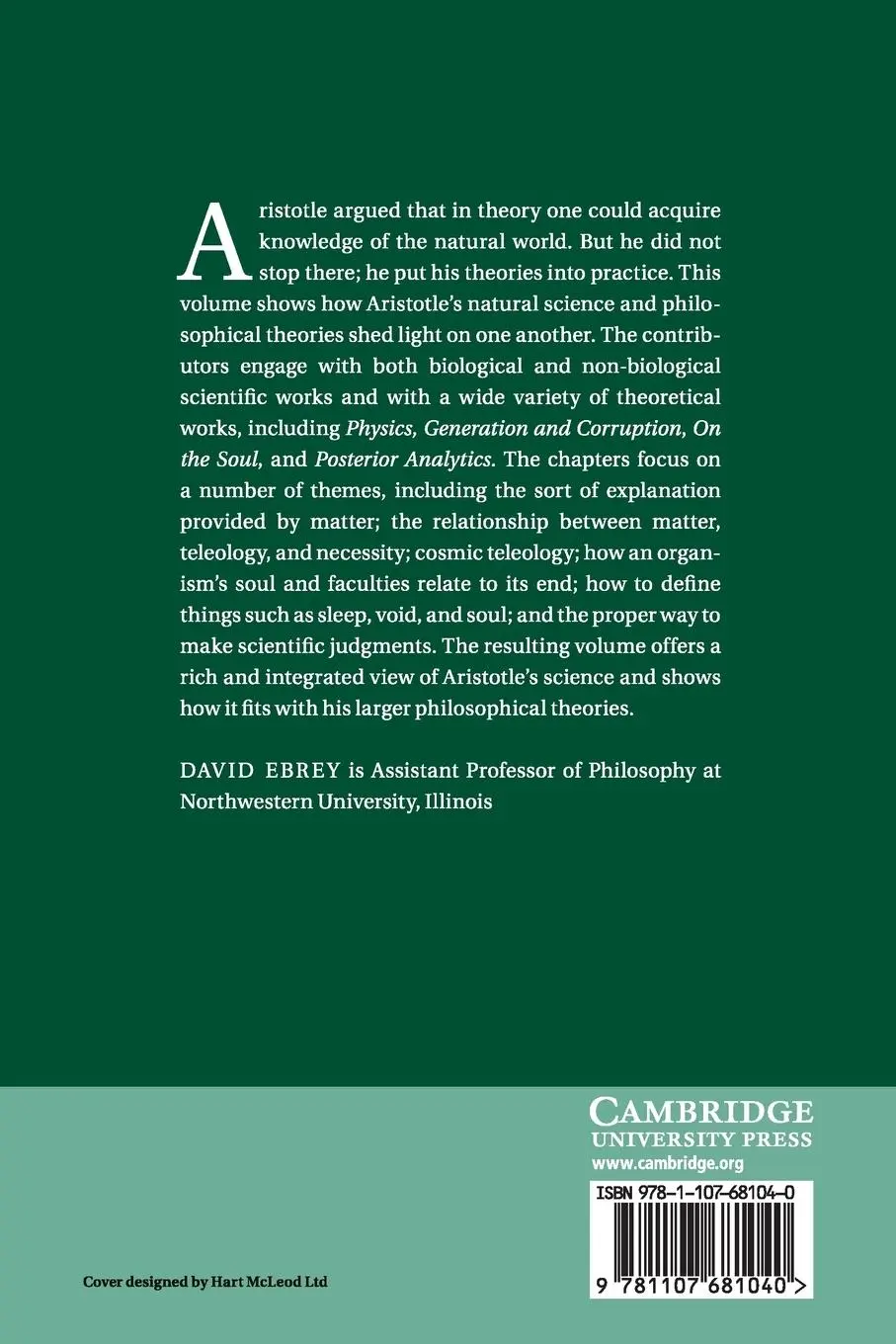 Rückseite: 9781107681040 | Theory and Practice in Aristotle's Natural Science | David Ebrey