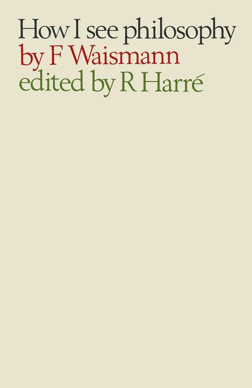 Cover: 9781349001040 | How I See Philosophy | Friedrich Waismann | Taschenbuch | viii