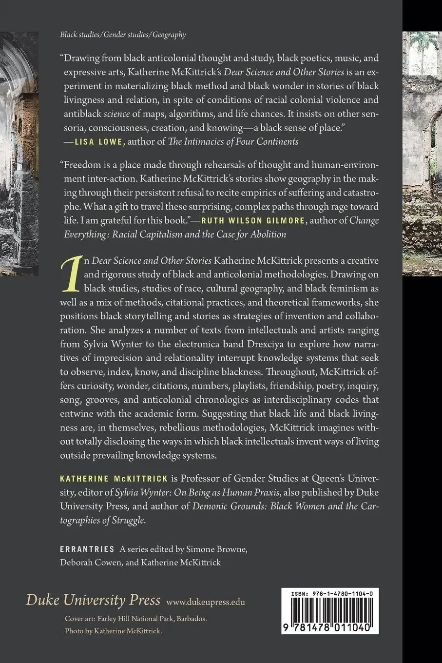 Rückseite: 9781478011040 | Dear Science and Other Stories | Katherine McKittrick | Taschenbuch