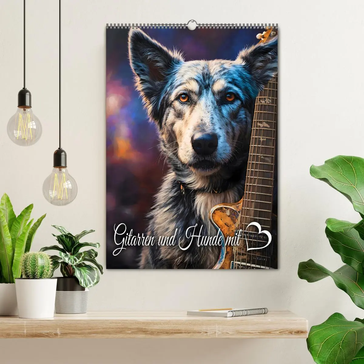 Bild: 9783457261040 | Gitarren und Hunde mit Herz (Wandkalender 2026 DIN A2 hoch),...