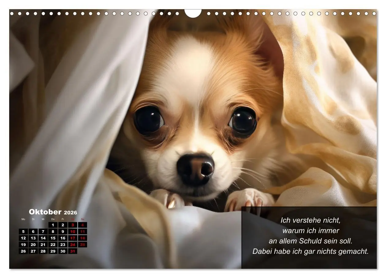 Bild: 9783457401040 | Lustige Chihuahua-Momente (Wandkalender 2026 DIN A3 quer), CALVENDO...