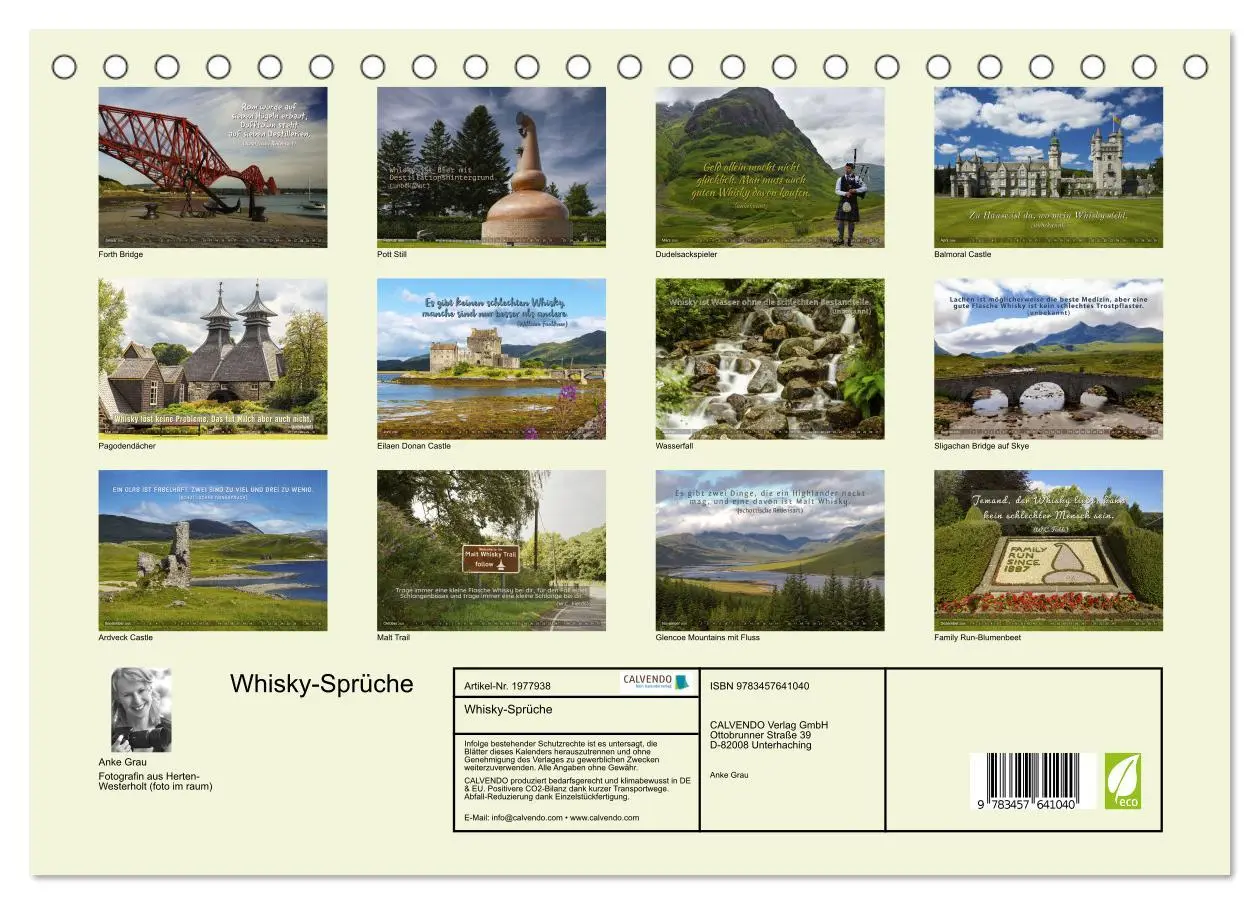 Bild: 9783457641040 | Whisky-Sprüche (Tischkalender 2026 DIN A5 quer), CALVENDO...