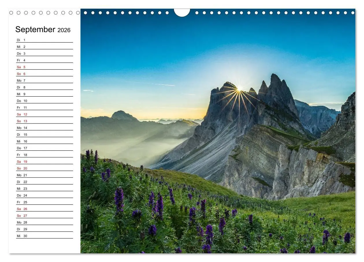 Bild: 9783457881040 | Atemberaubende Alpenwelt (Wandkalender 2026 DIN A3 quer), CALVENDO...