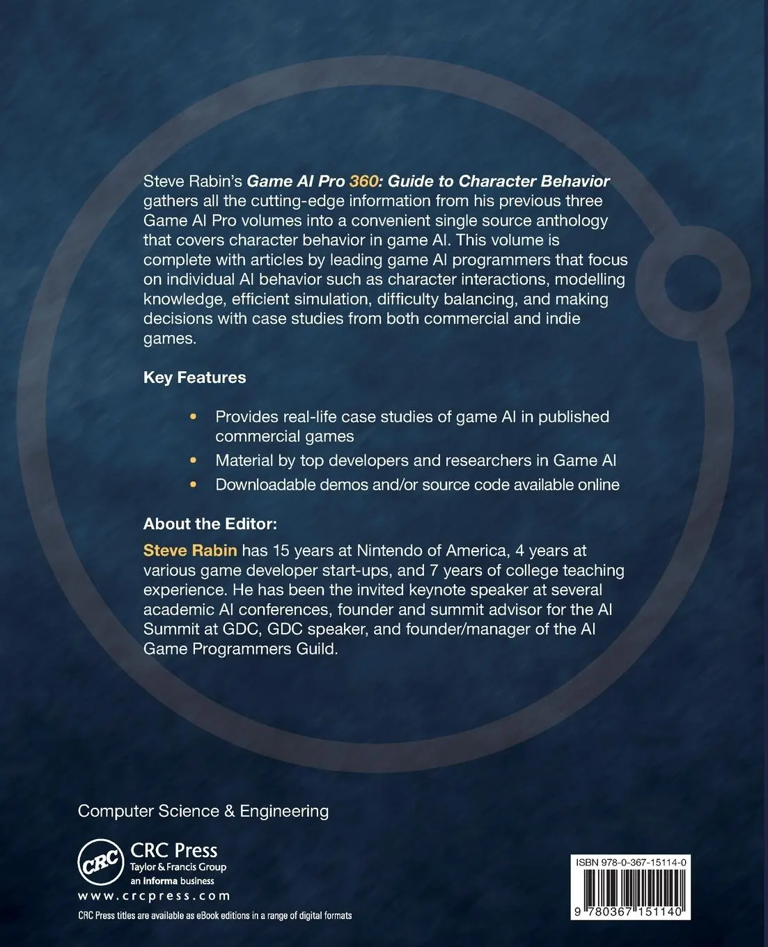Rückseite: 9780367151140 | Game AI Pro 360 | Guide to Character Behavior | Steve Rabin | Buch