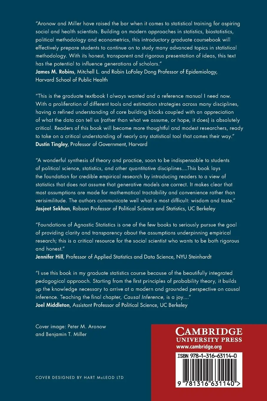 Rückseite: 9781316631140 | Foundations of Agnostic Statistics | Peter M. Aronow (u. a.) | Buch