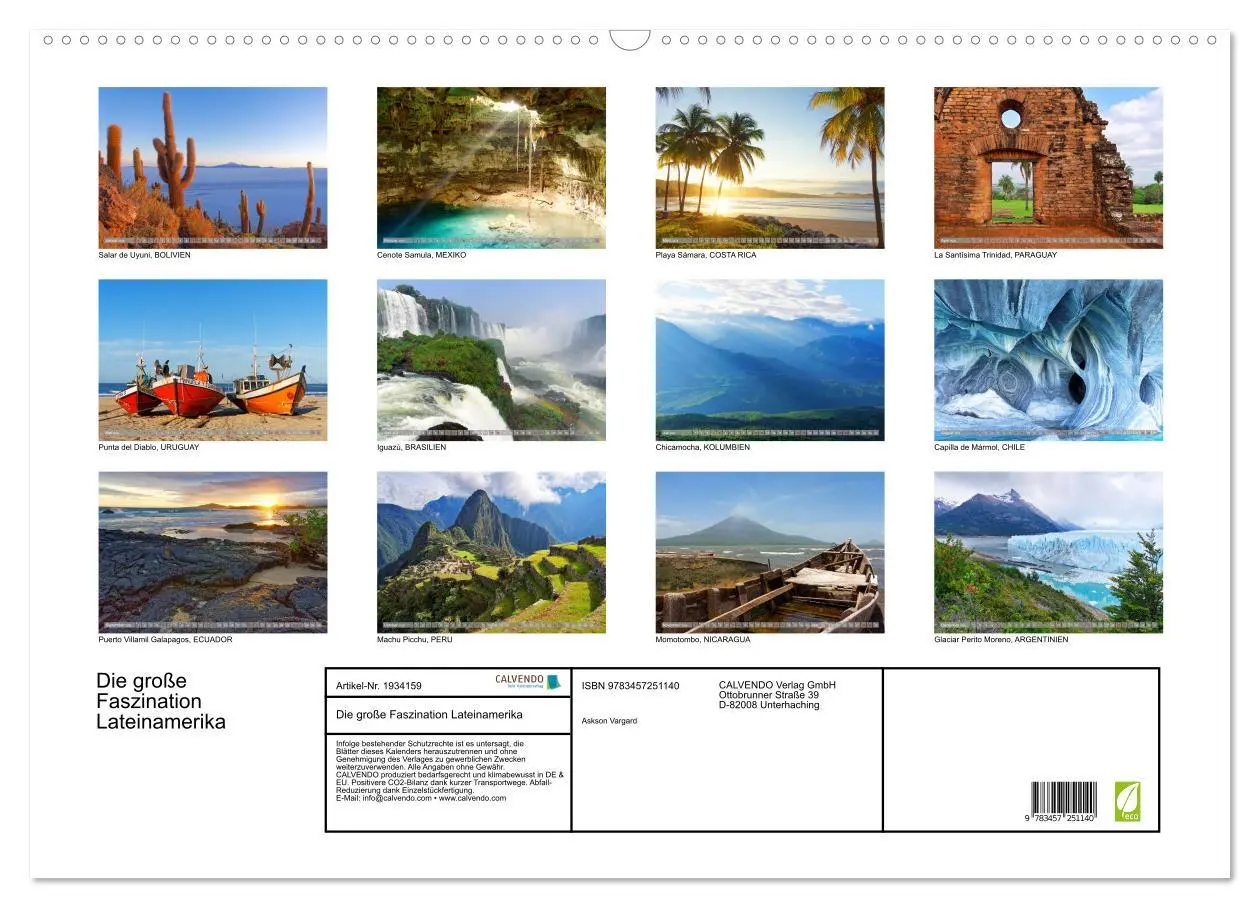 Bild: 9783457251140 | Die große Faszination Lateinamerika (Wandkalender 2026 DIN A2...