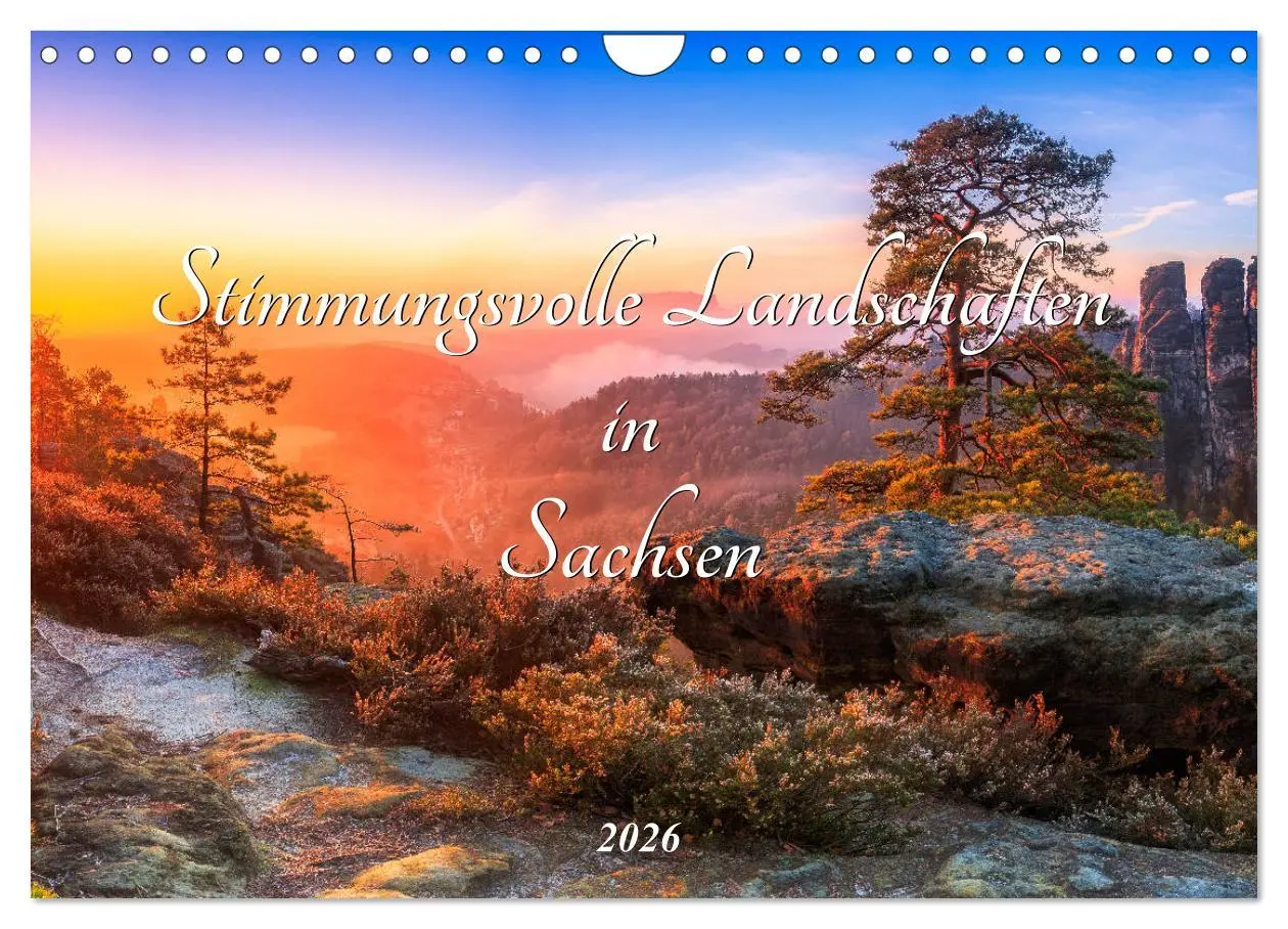 Cover: 9783457631140 | Stimmungsvolle Landschaften in Sachsen 2026 (Wandkalender 2026 DIN...