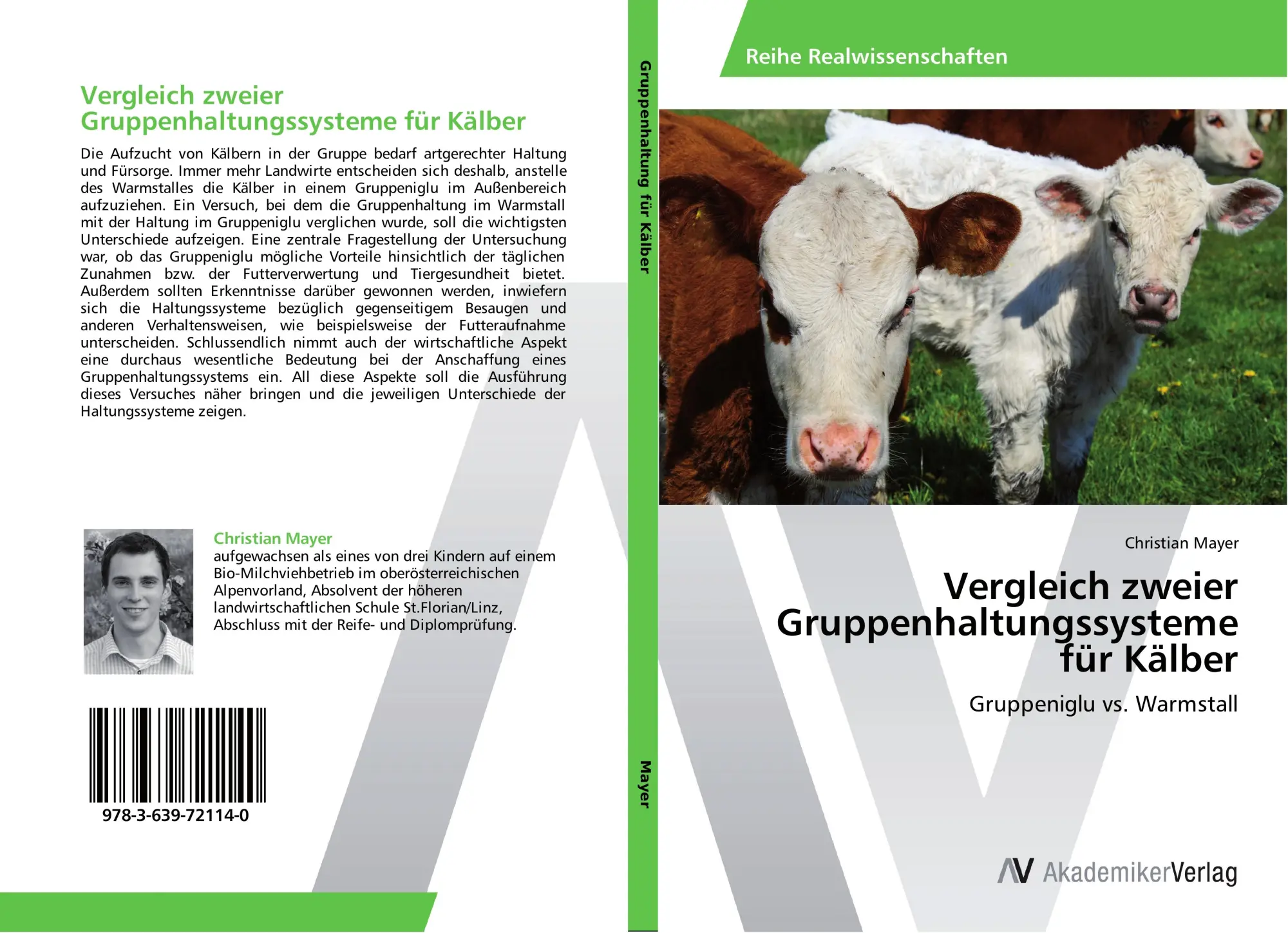 Cover: 9783639721140 | Vergleich zweier Gruppenhaltungssysteme für Kälber | Christian Mayer