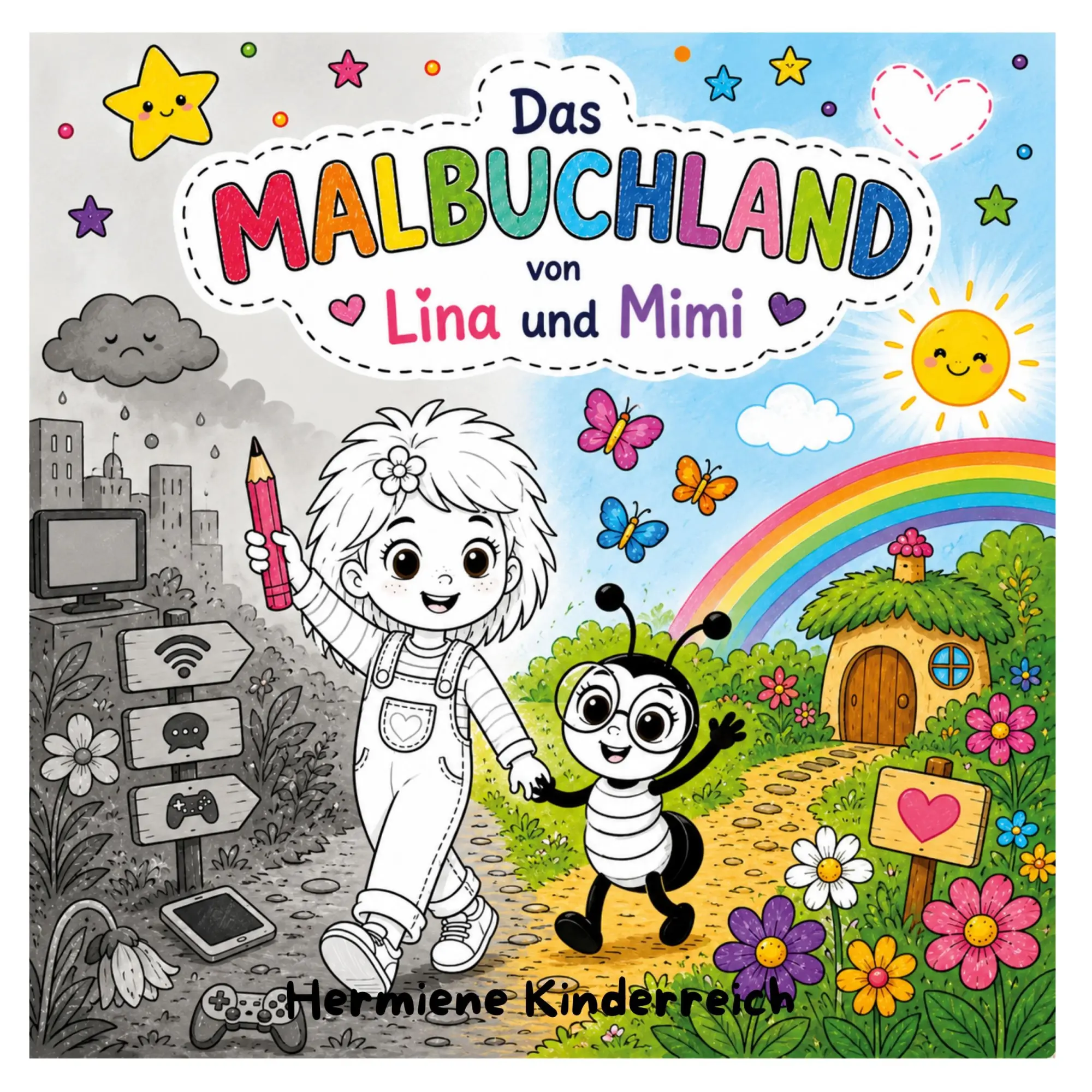 Cover: 9783696391140 | Das Malbuchland von Lina und Mimi | Hermiene Kinderreich | Taschenbuch